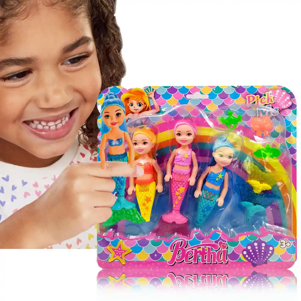 Muñecas Sirenas Juguetes Cola Removible Juguetería