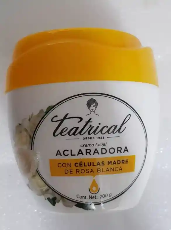 Crema Facial Aclaradora Teatrical Células Madre Para Todo Tipo De Piel De 200g