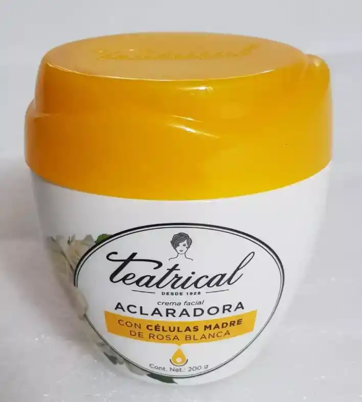 Crema Facial Aclaradora Teatrical Células Madre Para Todo Tipo De Piel De 200g