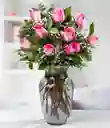 Jarron De Rosas Rosadas