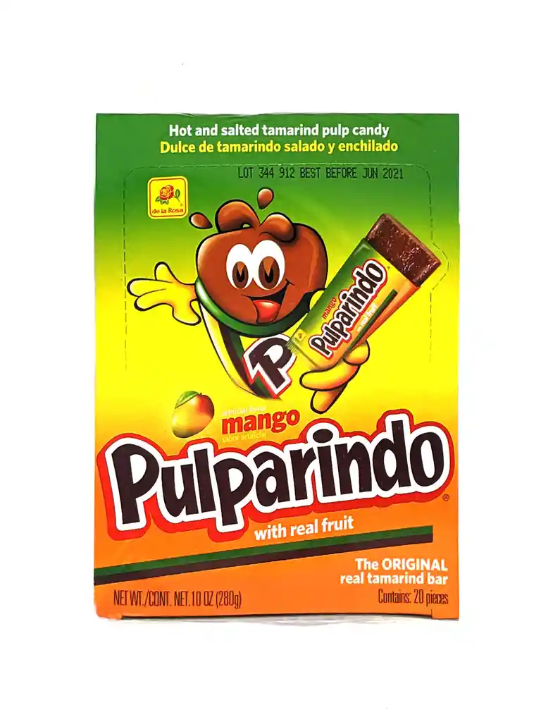 Caja De Dulces Mexicanos Pulparindo X 20 Mango