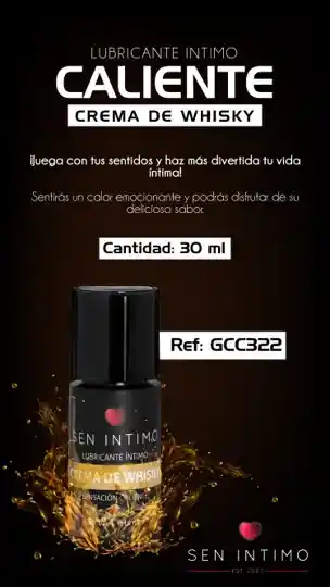 Lubricante Sensacion Caliente Crema Whisky 30ml