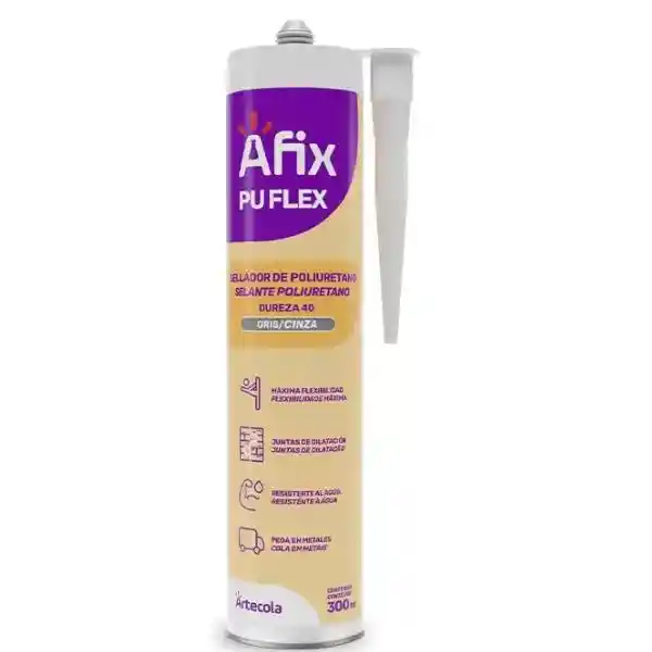 Afix Pu Flex • Adhesivo De Poliuretano Gris