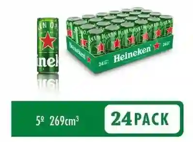 24 Pack Cerveza Heineken Lata 269 Ml