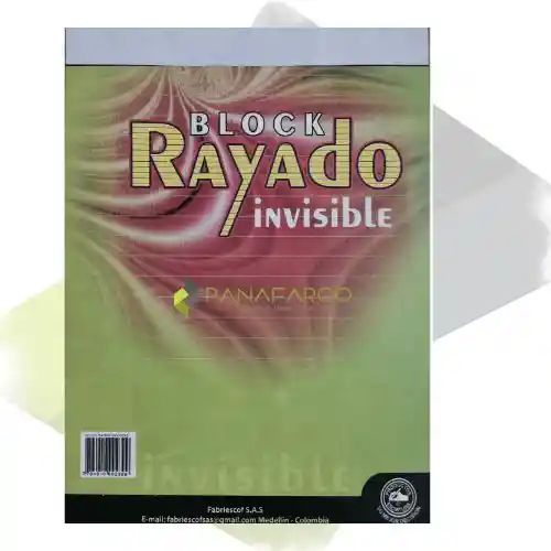 Block En Rayas Invisible Tamaño Carta