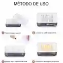 Difusor De Aromas Humidificador Luz Led Efecto Fuego 200ml Blanco