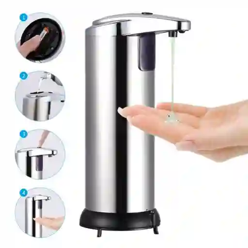 Dispensador Automático De Jabón Y Gel Liquido Sensor Acero