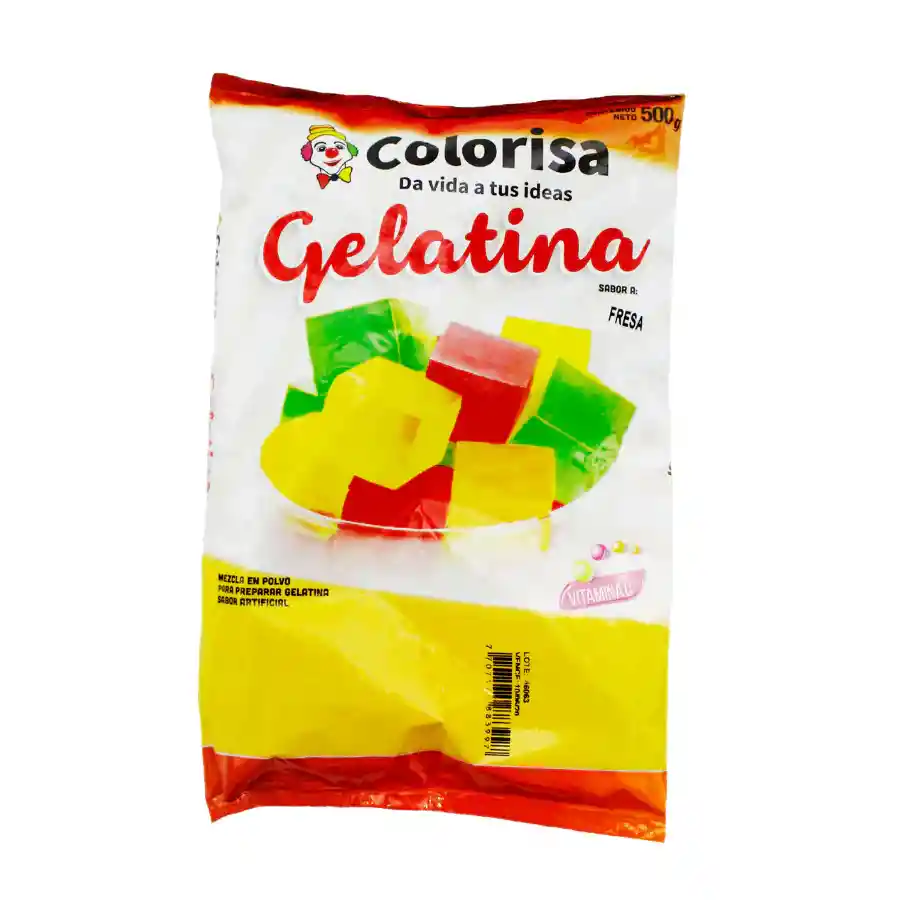 Gelatina X 500 G Fresa Coloriza