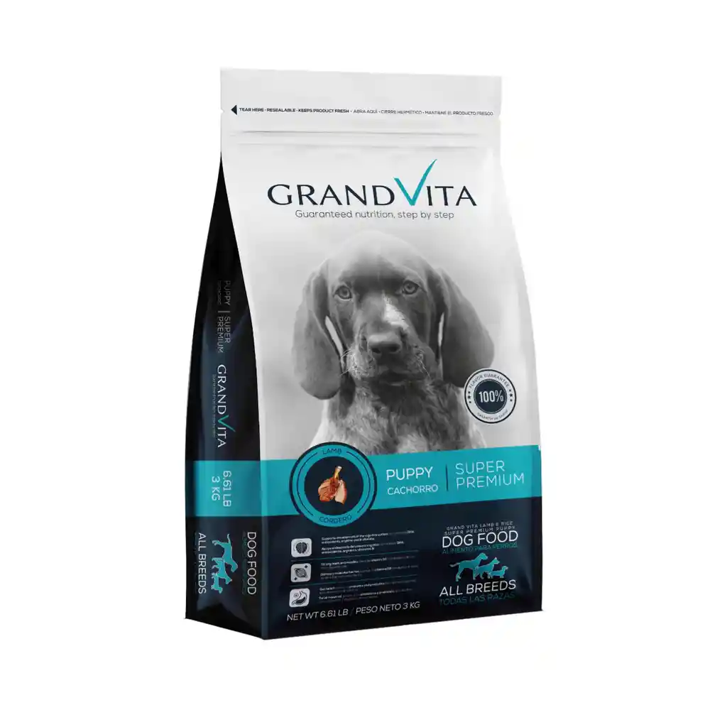 Alimento Seco Grandvita Cordero Cachorro Para Perros 8kg