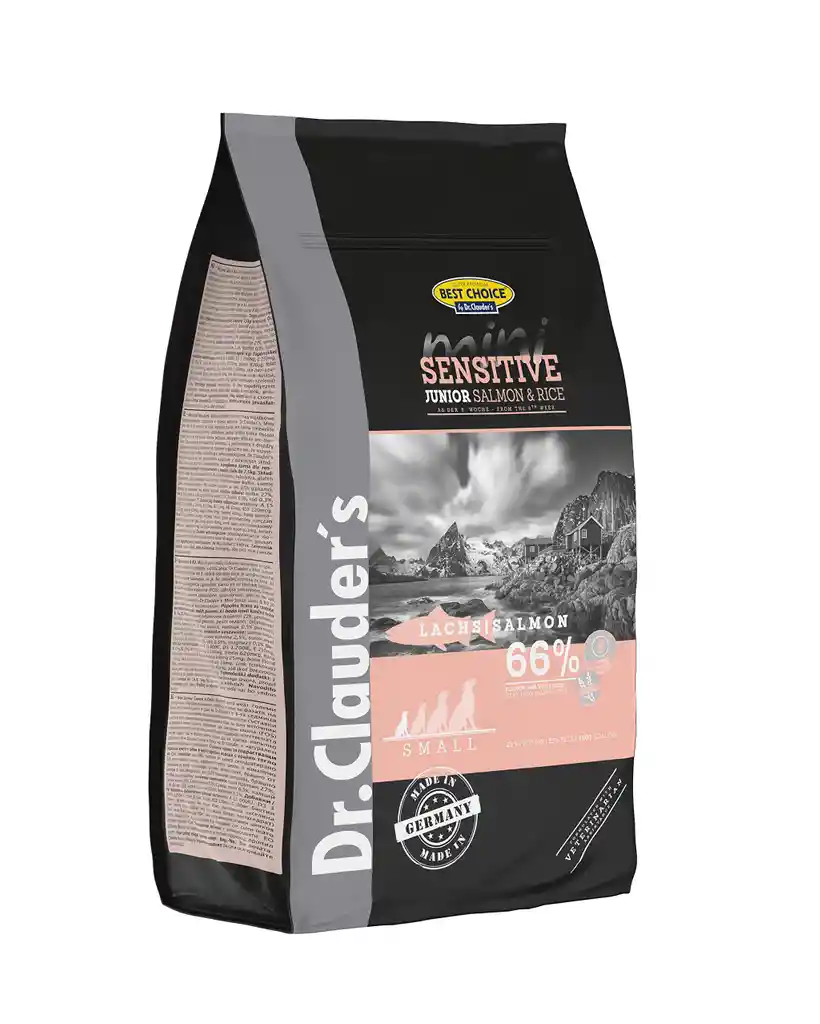 Alimento Seco Dr Clauders Bc Mini Junior Salmon Y Arroz Todas Las Razas 12,5kg