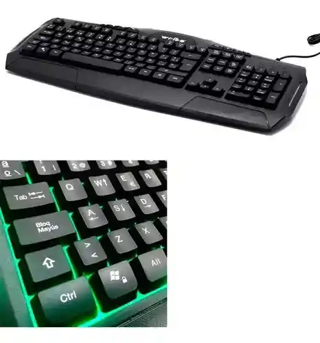 Teclado Gamer Wb-540 Iluminado Rgb Usb Gaming Keyboard