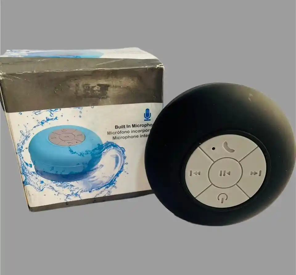 Parlante Stereo Bluetooth Ducha Resistente Al Agua Altavoz