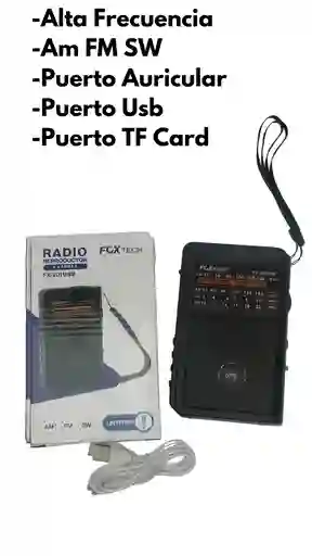 Radio Am Fm Recargable Portable Foxtech Fx201usb 500mah