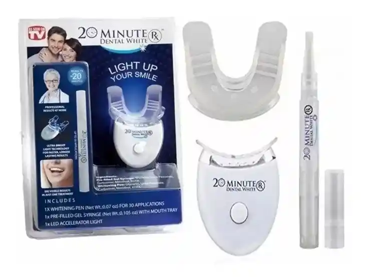 Kit De Blanqueamiento 20 Minutes Dental White Luz Led