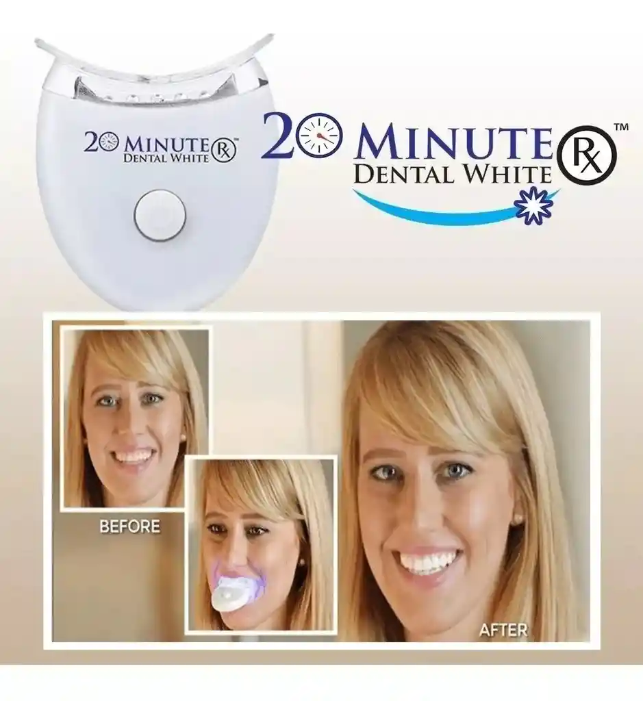 Kit De Blanqueamiento 20 Minutes Dental White Luz Led