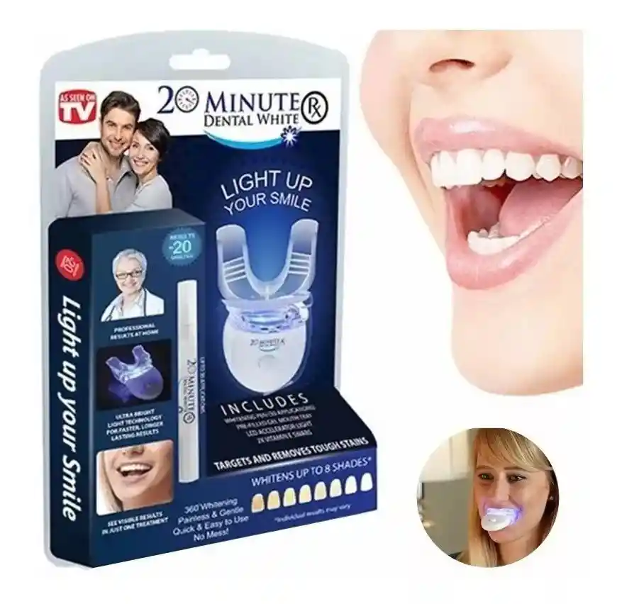 Kit De Blanqueamiento 20 Minutes Dental White Luz Led