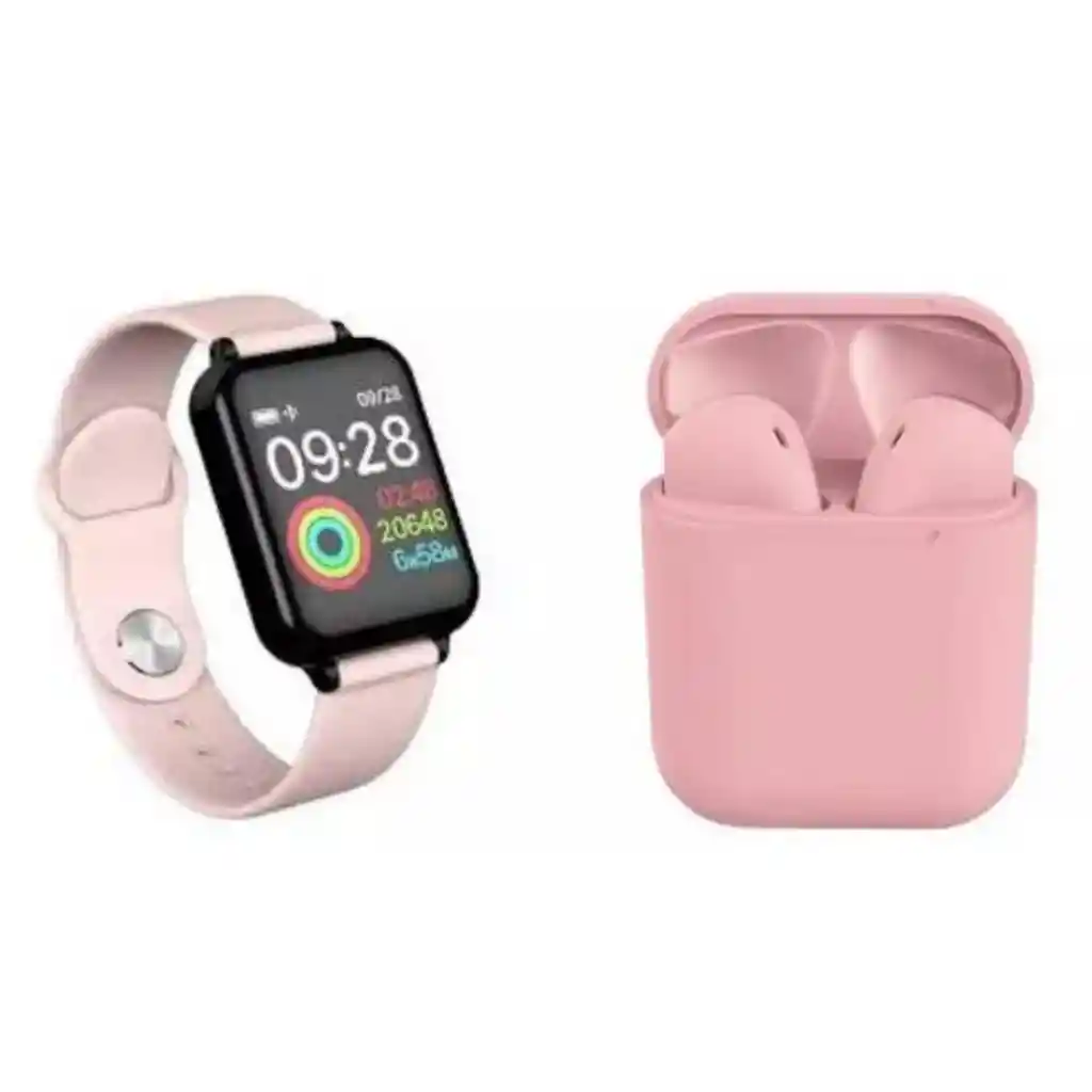 Combo Reloj Smartwatch+ Audífonos Inalámbricos Ideal Para El Dia De La Madre