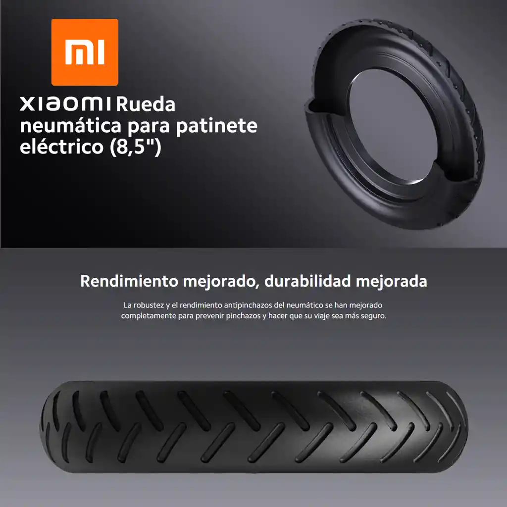 Rueda Con Neumatico Xiaomi Para Patineta Electrica De 8.5´´