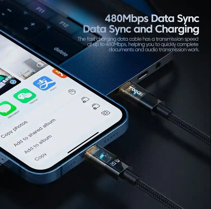 Cable De Carga Usb C A Lightning