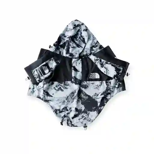 Impermeable Para Perro Chubasquero Estampado Gris Con Negro