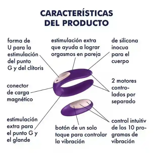  Vibrador Para Parejas SATISFYER Partner Plus Remote 