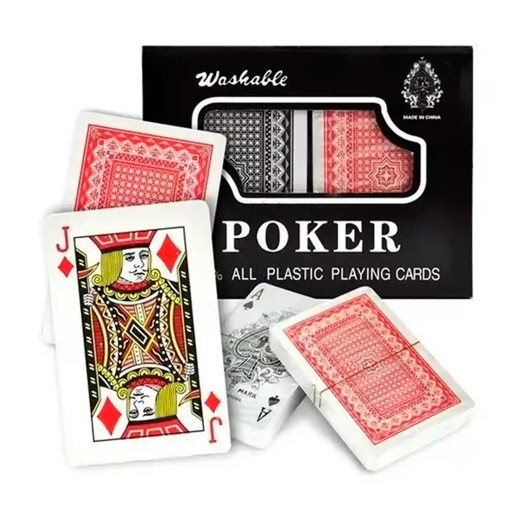 Baraja Cartas Juego Poker Plastificadas Lavable Trucos