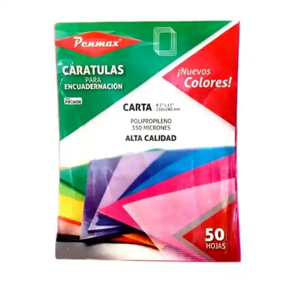 Caratulas Para Encuadernacion A4 Carta X50 Negro Penmax