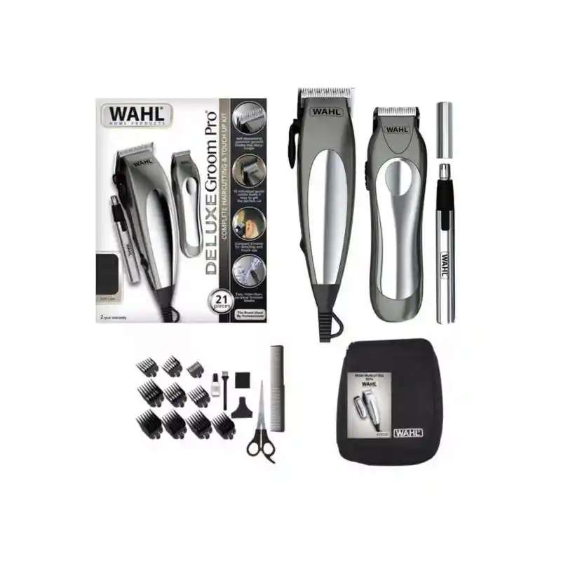 Combo Peluquera Wahl Deluxe Groom Pro 3 En 1 Original