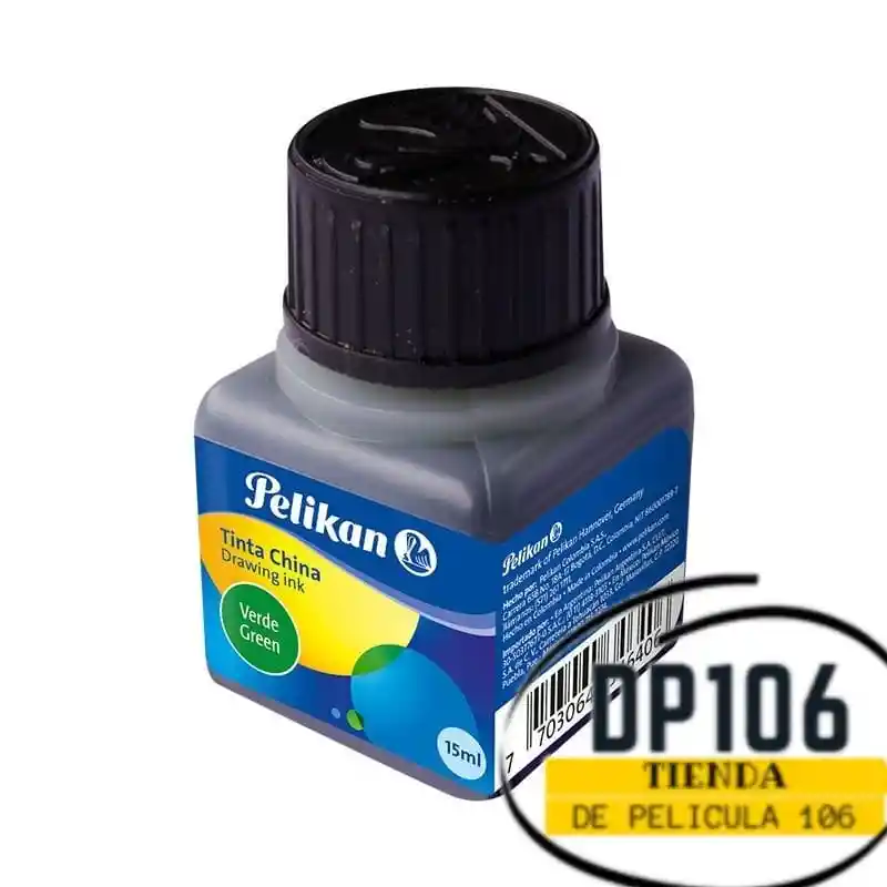 Tinta China 15 Ml Color Verde Pelikan