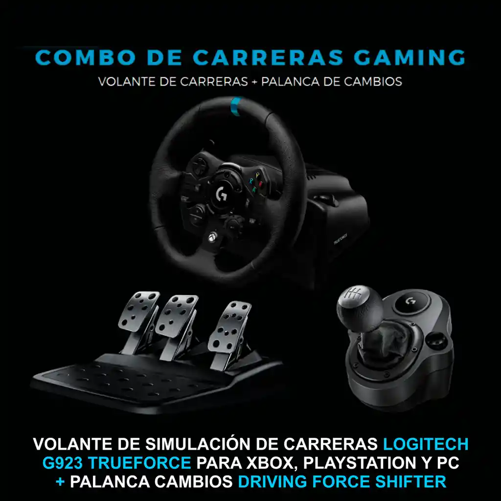 Timón Carreras Trueforce G923 Xbox X-s One Pc Palanca Cambios Logitechq