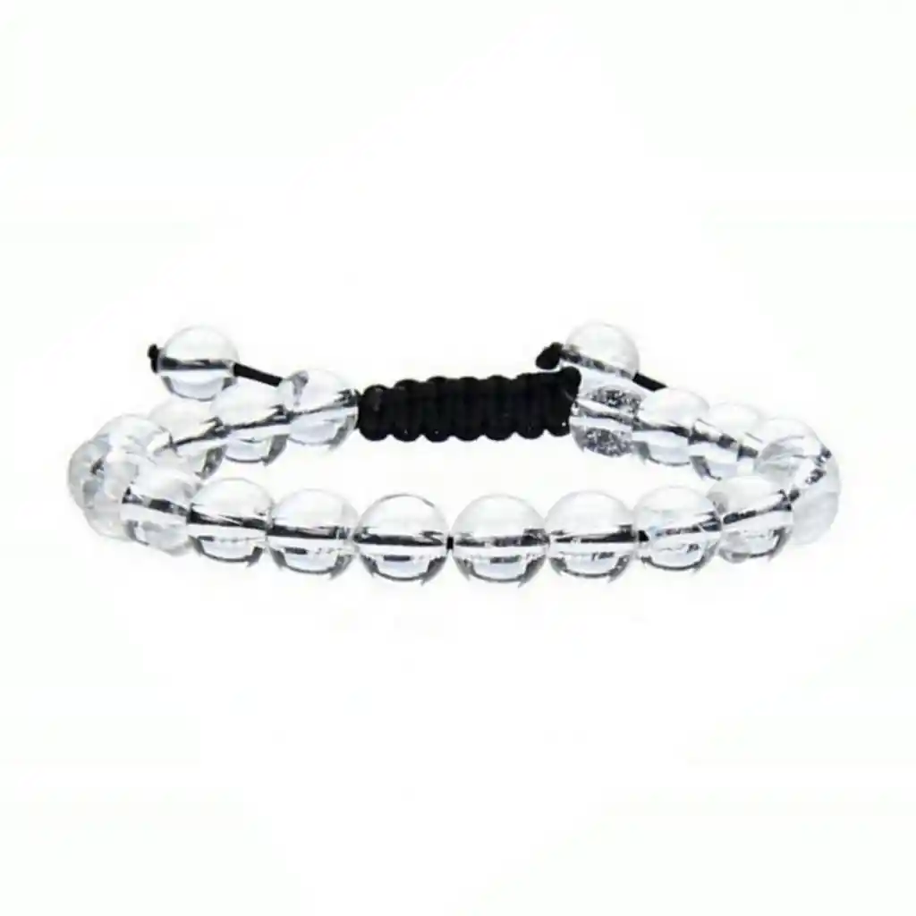 Pulsera Cuarzo Cristal Tejida + Estuche Gamushop