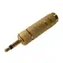 Adaptador Metalico Audio Plug Mono 3.5 Mm A Jack 6.3 Mm