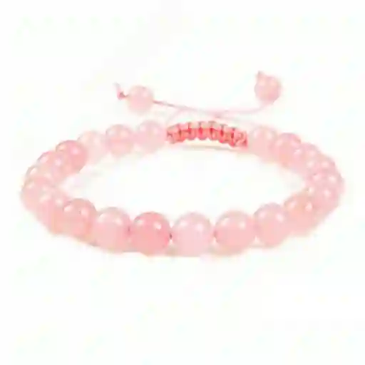 Pulsera Cuarzo Rosa Tejida + Estuche Gamushop