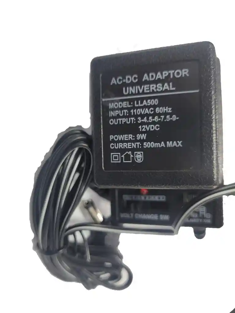 Adaptador De Corriente Universal 9 W Hasta 12 V 500 Ma Max