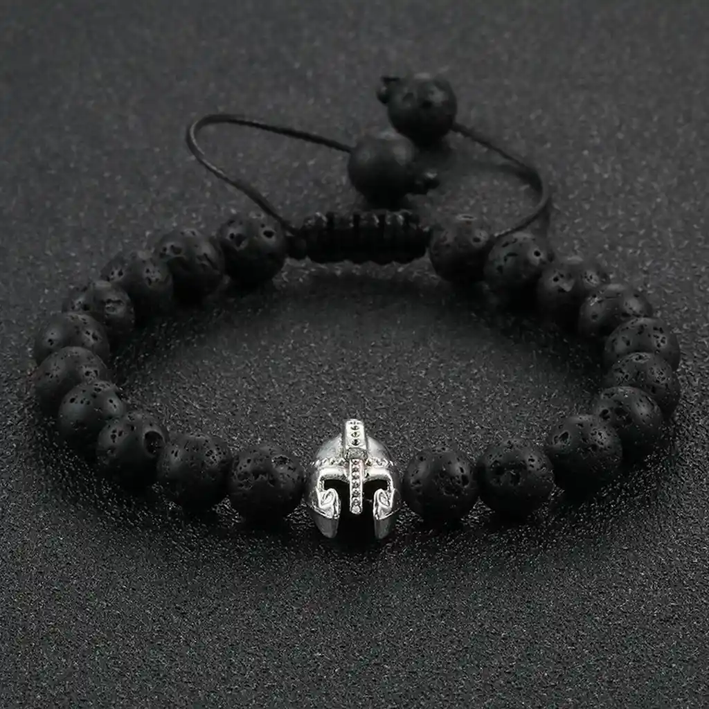 Pulsera Cuarzo Piedra Volcanica Guerrero + Estuche Gamushop