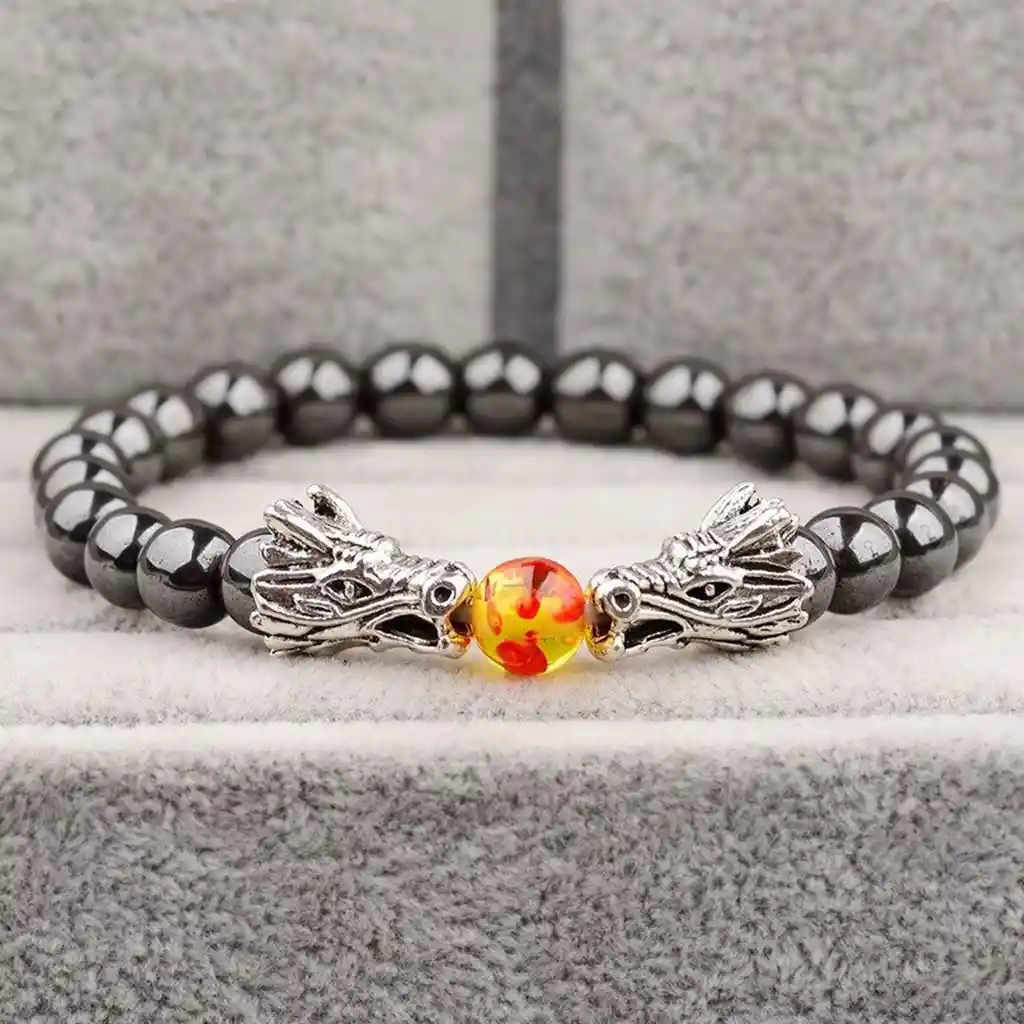 Pulsera Cuarzo Hematita Dragon + Estuche Gamushop