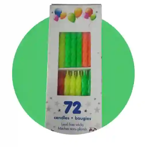 Paquete De 72 Velas De Cumpleaños