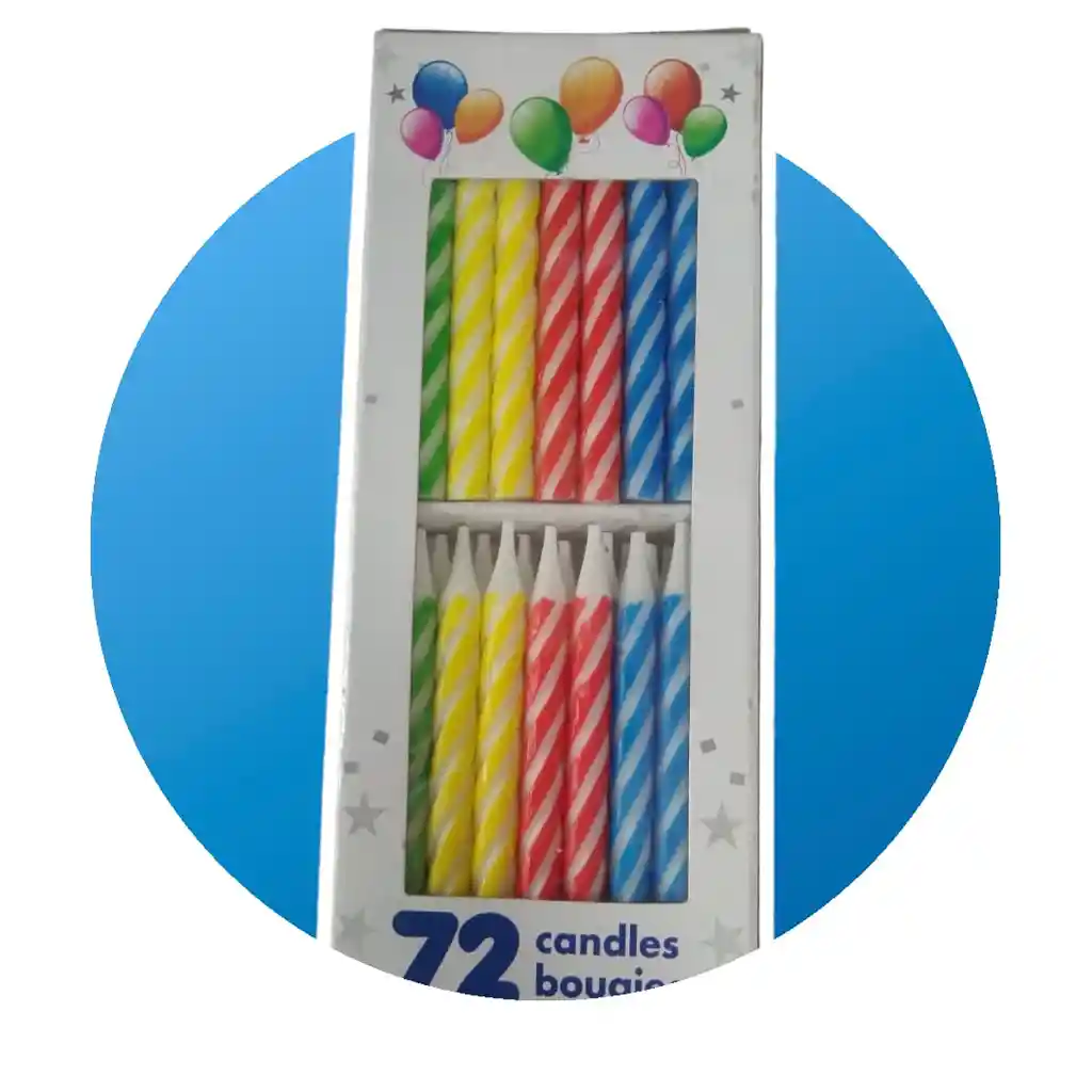 Paquete De 72 Velas De Cumpleaños