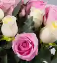 Rosas Rosadas Y Blancas