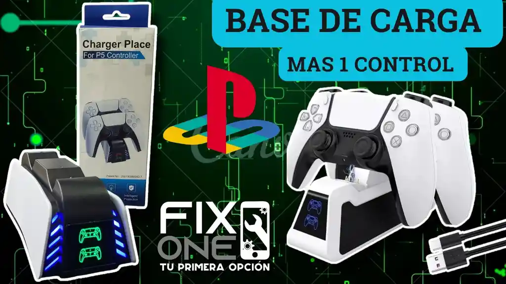 Soporte De Carga Para Control De Ps5 + 1 Control De Ps5 Original