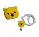 Set Protector Cargador Y Cable Iphone 20w Winnie Pooh