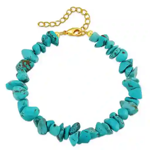 Pulsera Cuarzo Turquesa Triturado + Estuche Gamushop