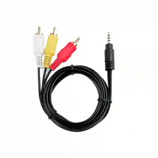 Cable Rca 3 En 1 Para Audio Y Video Con Conector Aux 3mm