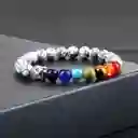 Pulsera Buda Cuarzo Blanco 7 Chakras + Estuche Gamushop