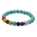 Pulsera Buda Cuarzo Turquesa 7 Chakras + Estuche Gamushop