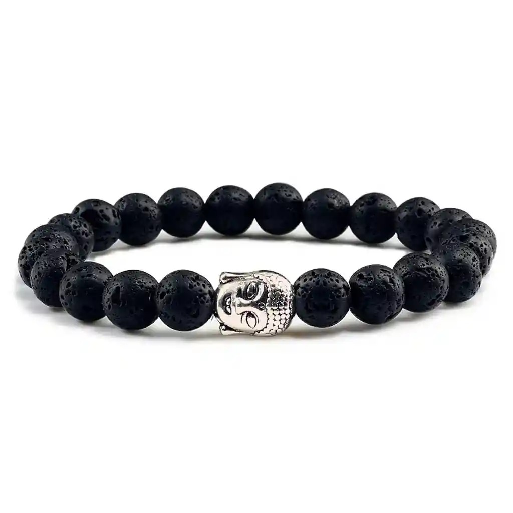 Pulsera Buda Piedra Volcanica + Estuche Gamushop