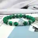 Pulsera Buda Sabiduria Cuarzo Malaquita + Estuche Gamushop