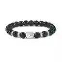 Pulsera Buda Sabiduria Cuarzo Onix + Estuche Gamushop