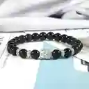 Pulsera Buda Sabiduria Cuarzo Onix + Estuche Gamushop