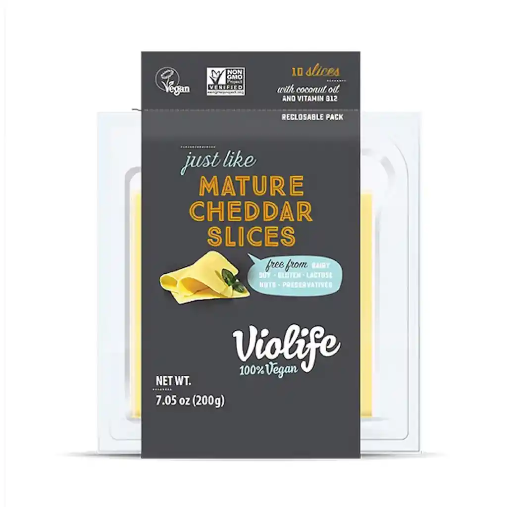 Queso Cheddar Maduro Tajado Vegano - Violife 200g